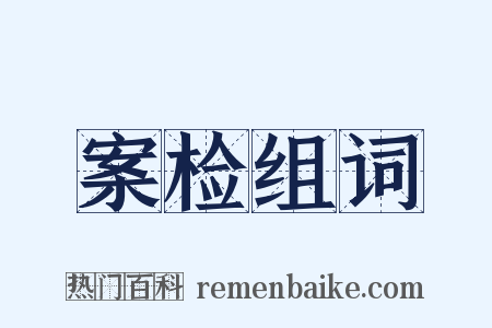 案检组词是什么意思的图片